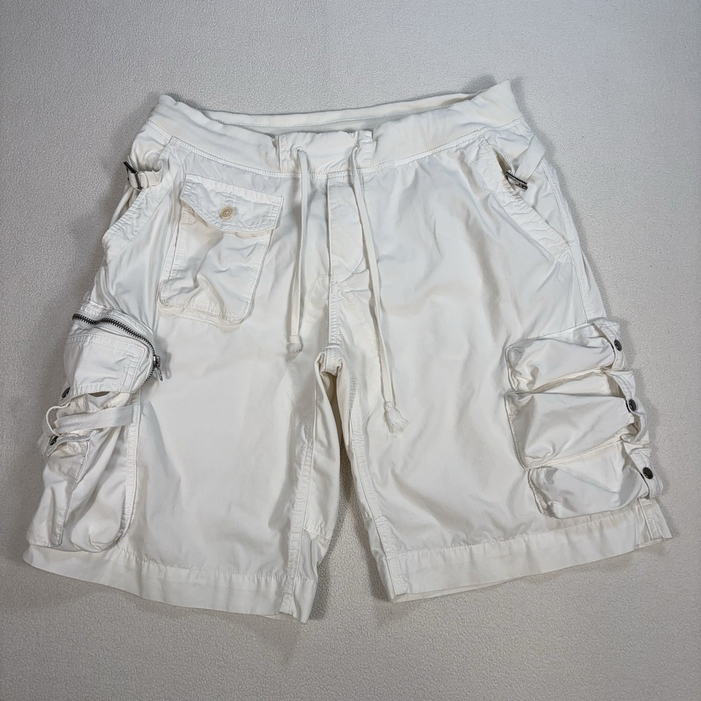 Polo Ralph Lauren Cargo Shorts Men's‎ M / 34x10 White 100% Cotton Pockets *READ